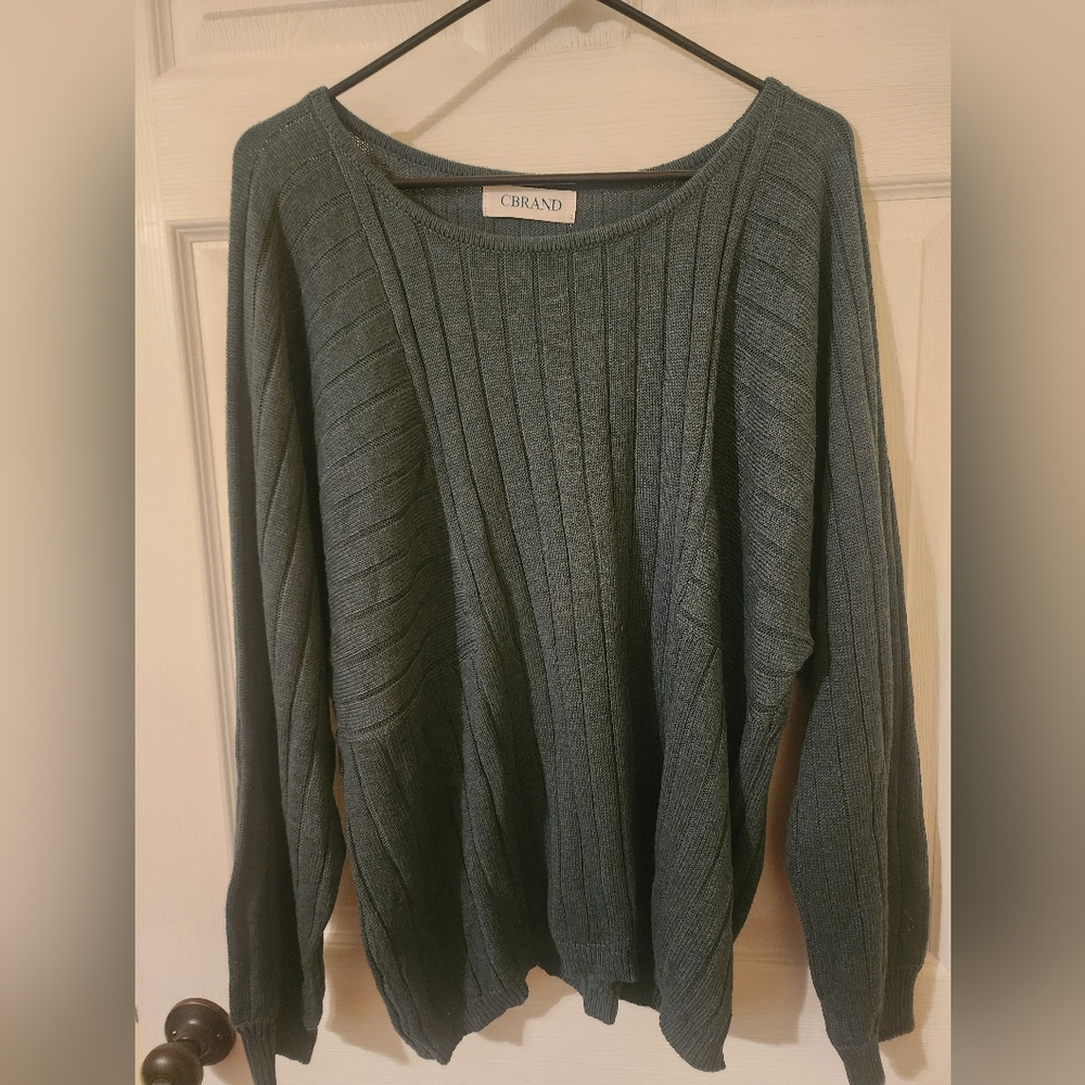 Green knit sweater
